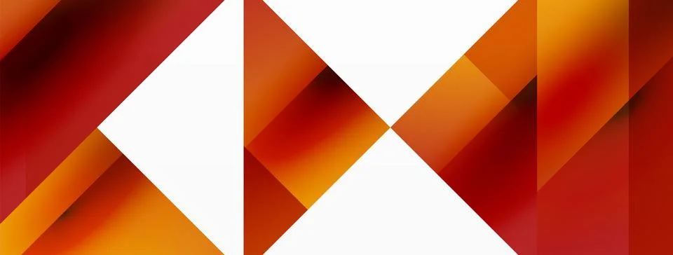 Glossy circle, square, triangle shapes minimalist geometric backdrop. Sleek Stock Illustration