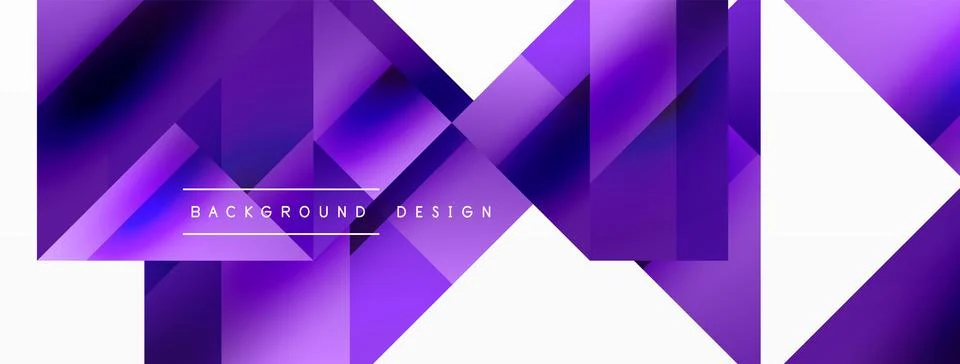 Glossy circle, square, triangle shapes minimalist geometric backdrop. Sleek Stock Illustration