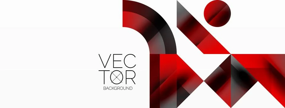 Glossy circle, square, triangle shapes minimalist geometric backdrop. Sleek 库存插图