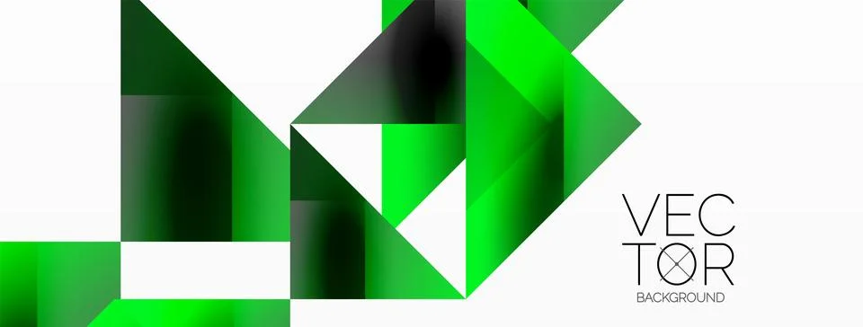Glossy circle, square, triangle shapes minimalist geometric backdrop. Sleek Illustrazione stock
