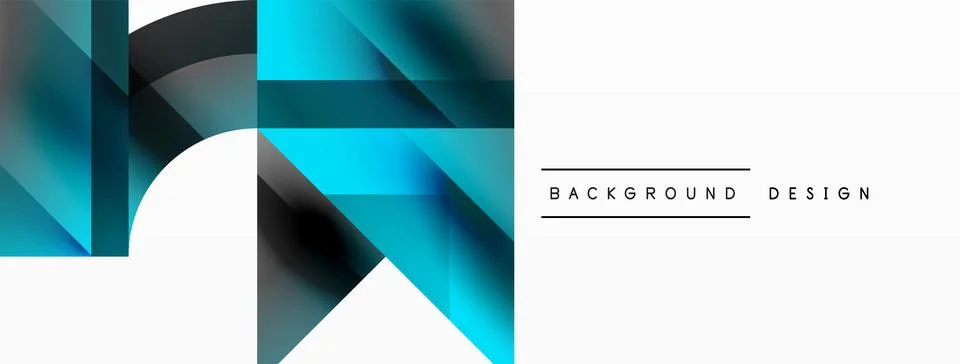 Glossy circle, square, triangle shapes minimalist geometric backdrop. Sleek 库存插图