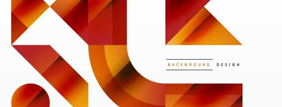 Glossy circle, square, triangle shapes minimalist geometric backdrop. Sleek Stock Illustration
