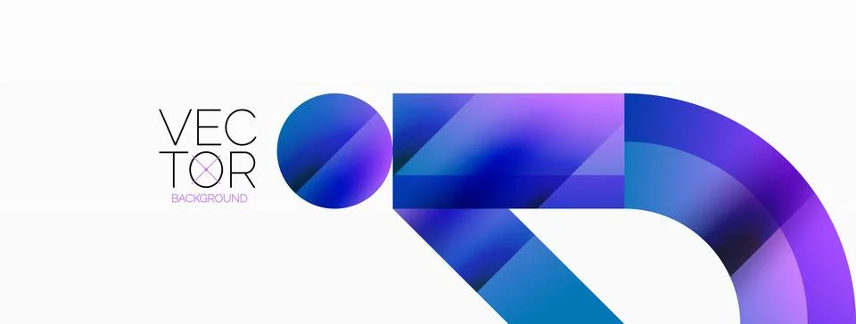 Glossy circle, square, triangle shapes minimalist geometric backdrop. Sleek 库存插图
