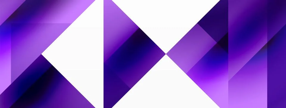 Glossy circle, square, triangle shapes minimalist geometric backdrop. Sleek 库存插图