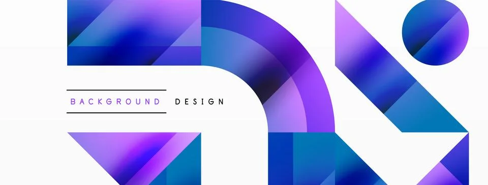 Glossy circle, square, triangle shapes minimalist geometric backdrop. Sleek 스톡 일러스트