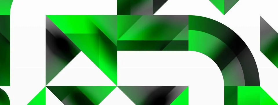Glossy circle, square, triangle shapes minimalist geometric backdrop. Sleek 库存插图