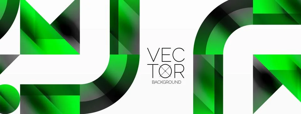 Glossy circle, square, triangle shapes minimalist geometric backdrop. Sleek イラスト素材