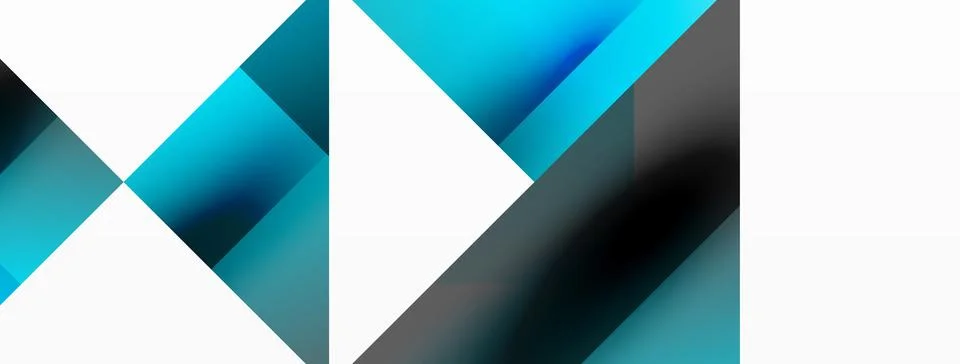 Glossy circle, square, triangle shapes minimalist geometric backdrop. Sleek イラスト素材