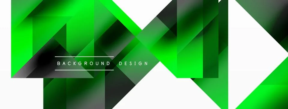 Glossy circle, square, triangle shapes minimalist geometric backdrop. Sleek Stock Illustration