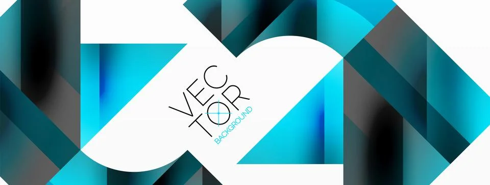 Glossy circle, square, triangle shapes minimalist geometric backdrop. Sleek Stock Illustration
