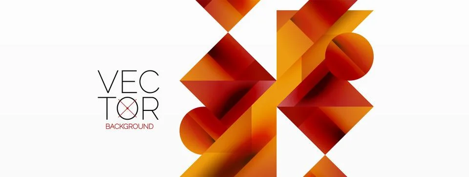 Glossy circle, square, triangle shapes minimalist geometric backdrop. Sleek イラスト素材