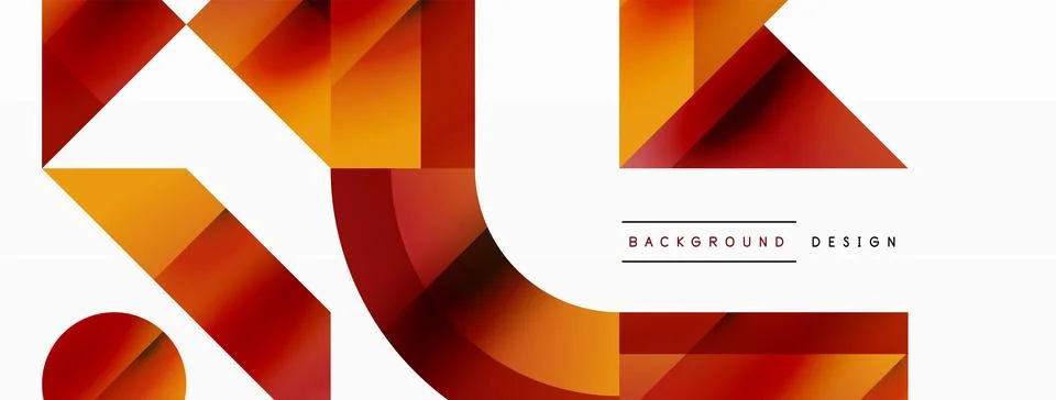 Glossy circle, square, triangle shapes minimalist geometric backdrop. Sleek Illustrazione stock