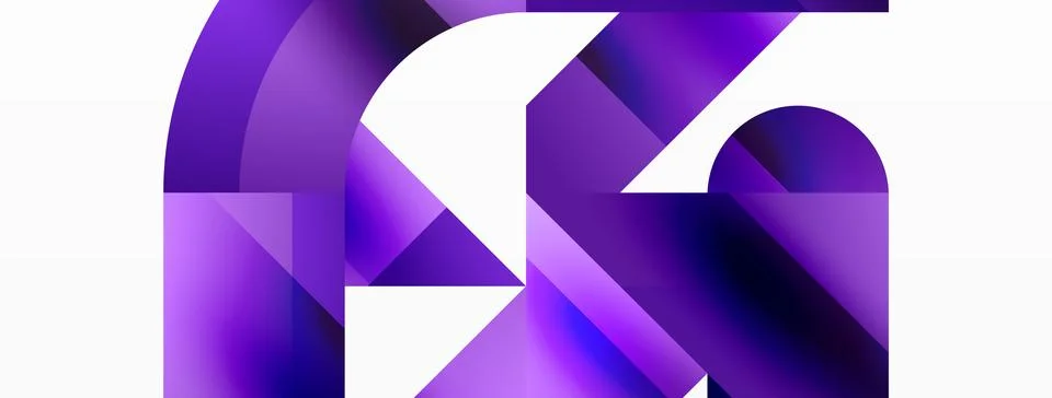 Glossy circle, square, triangle shapes minimalist geometric backdrop. Sleek 스톡 일러스트