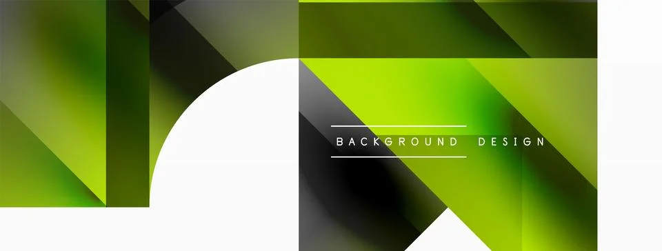 Glossy circle, square, triangle shapes minimalist geometric backdrop. Sleek Stockillustratie