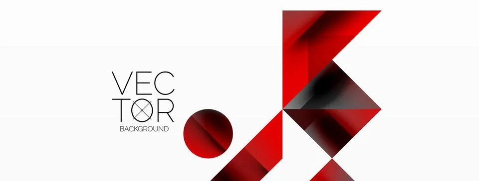 Glossy circle, square, triangle shapes minimalist geometric backdrop. Sleek Stock Illustration