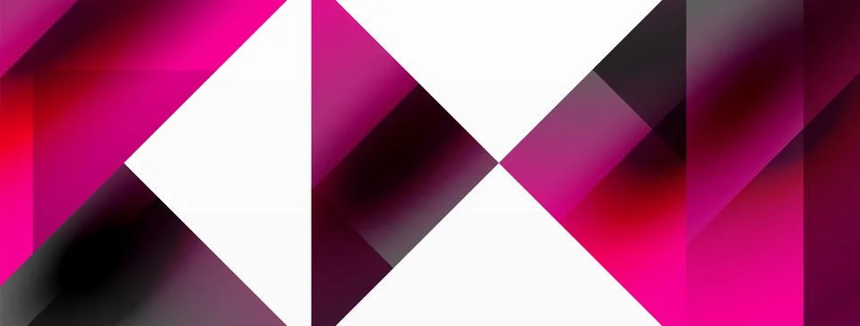 Glossy circle, square, triangle shapes minimalist geometric backdrop. Sleek Stock Illustration