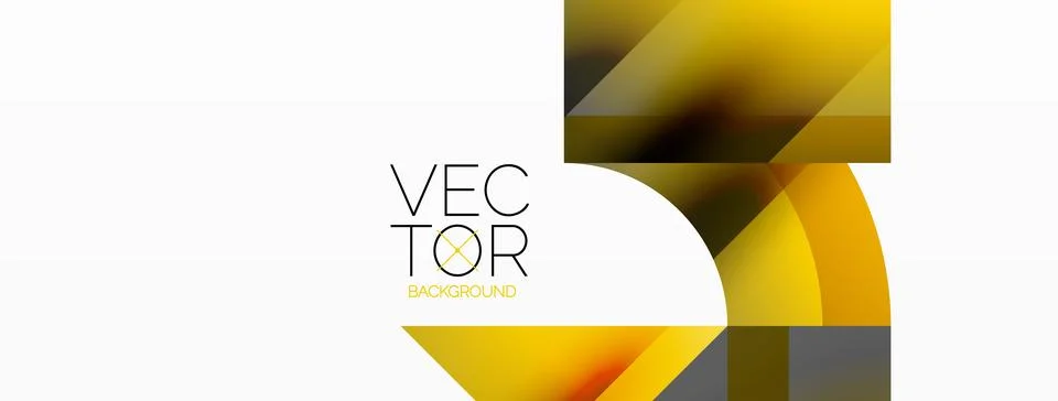 Glossy circle, square, triangle shapes minimalist geometric backdrop. Sleek Stockillustratie