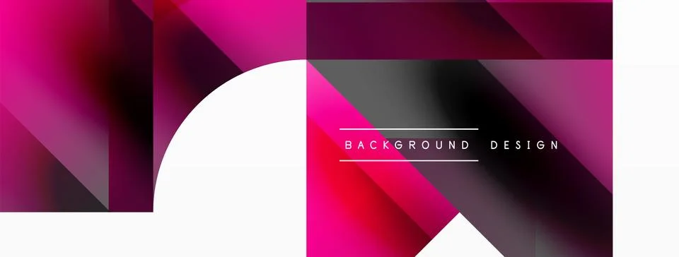 Glossy circle, square, triangle shapes minimalist geometric backdrop. Sleek 库存插图