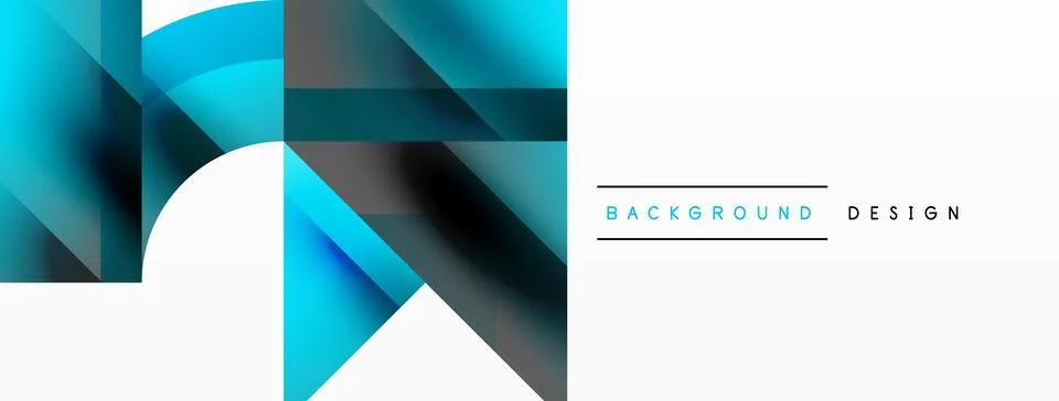 Glossy circle, square, triangle shapes minimalist geometric backdrop. Sleek 库存插图