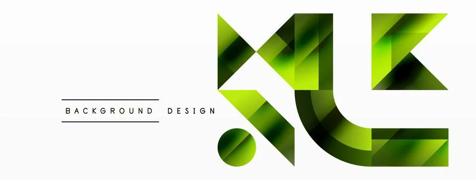 Glossy circle, square, triangle shapes minimalist geometric backdrop. Sleek Stockillustratie