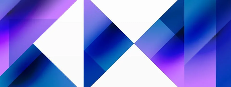 Glossy circle, square, triangle shapes minimalist geometric backdrop. Sleek Stock Illustration