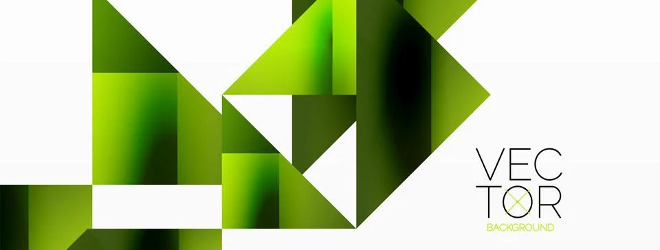 Glossy circle, square, triangle shapes minimalist geometric backdrop. Sleek Stock Illustration