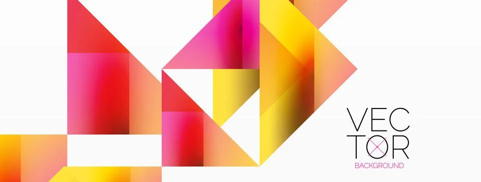 Glossy circle, square, triangle shapes minimalist geometric backdrop. Sleek イラスト素材
