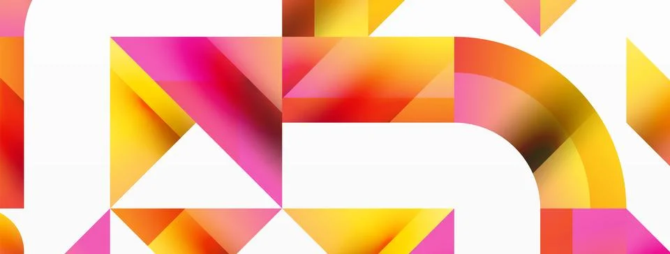 Glossy circle, square, triangle shapes minimalist geometric backdrop. Sleek 스톡 일러스트