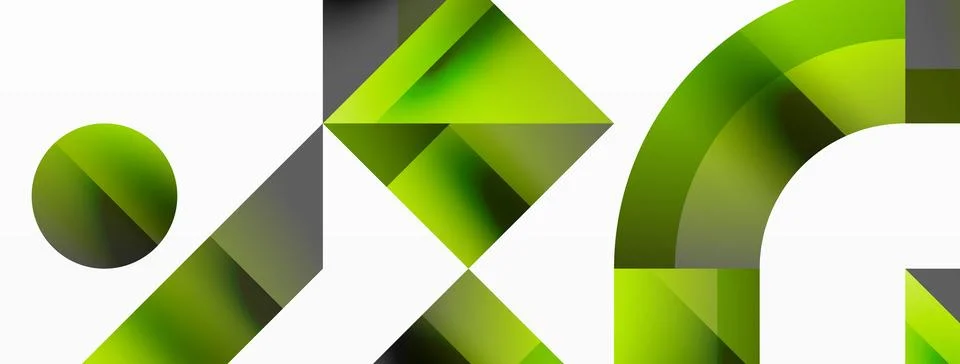 Glossy circle, square, triangle shapes minimalist geometric backdrop. Sleek 库存插图