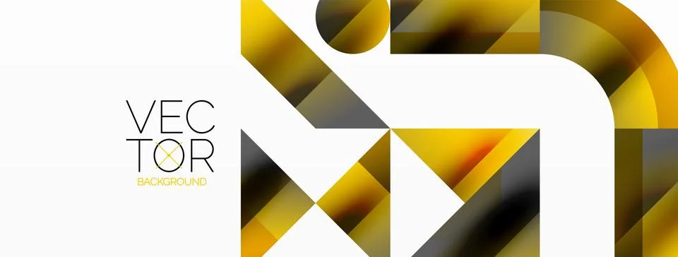 Glossy circle, square, triangle shapes minimalist geometric backdrop. Sleek Illustrazione stock