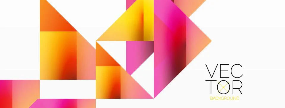 Glossy circle, square, triangle shapes minimalist geometric backdrop. Sleek イラスト素材