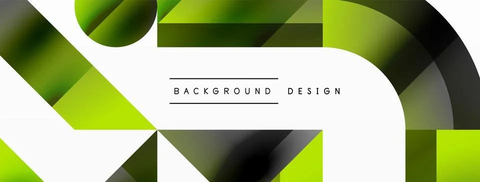 Glossy circle, square, triangle shapes minimalist geometric backdrop. Sleek Stockillustratie