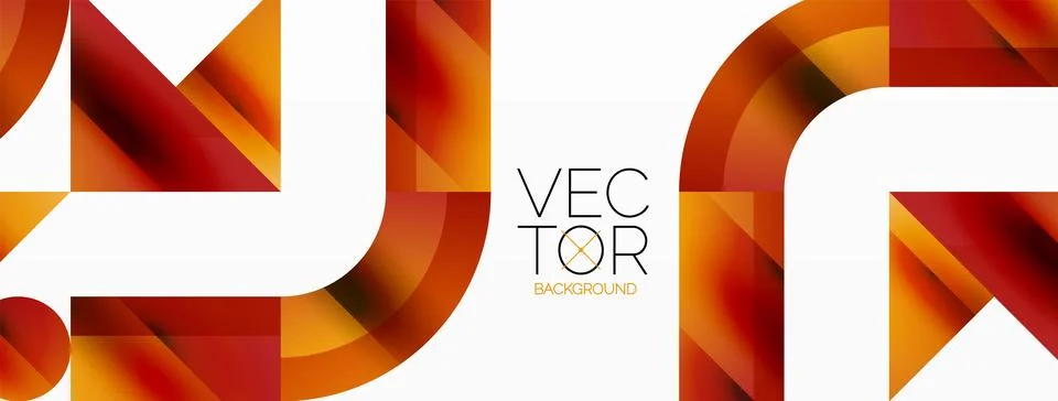Glossy circle, square, triangle shapes minimalist geometric backdrop. Sleek Stock Illustration