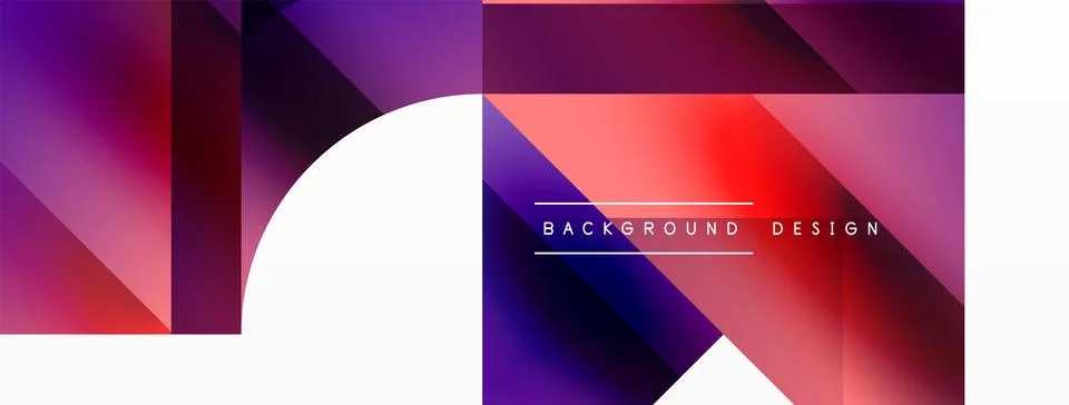 Glossy circle, square, triangle shapes minimalist geometric backdrop. Sleek Stock Illustration