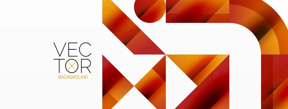 Glossy circle, square, triangle shapes minimalist geometric backdrop. Sleek Stock Illustration