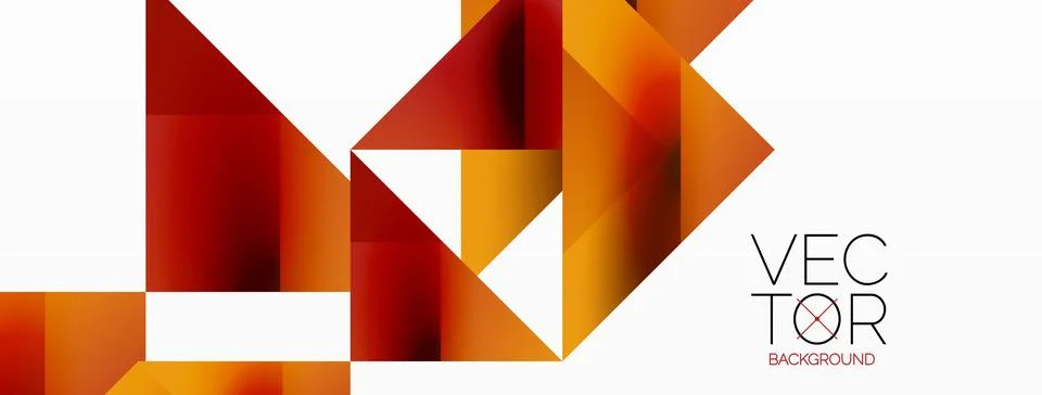 Glossy circle, square, triangle shapes minimalist geometric backdrop. Sleek 库存插图