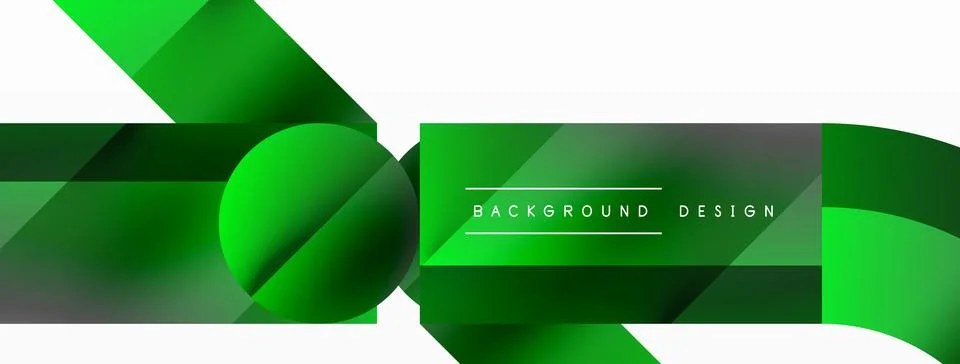 Glossy circle, square, triangle shapes minimalist geometric backdrop. Sleek Stock Illustration