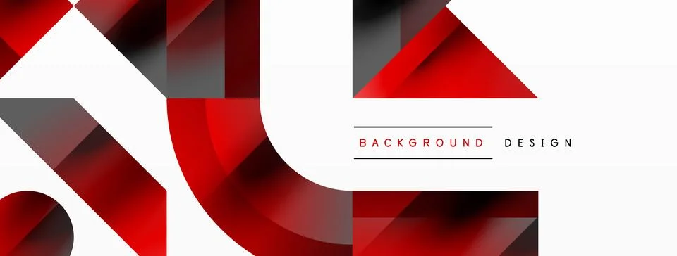 Glossy circle, square, triangle shapes minimalist geometric backdrop. Sleek Stock Illustration