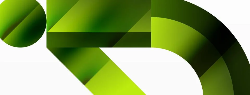 Glossy circle, square, triangle shapes minimalist geometric backdrop. Sleek 库存插图