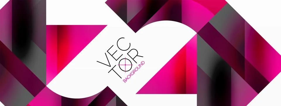 Glossy circle, square, triangle shapes minimalist geometric backdrop. Sleek 库存插图