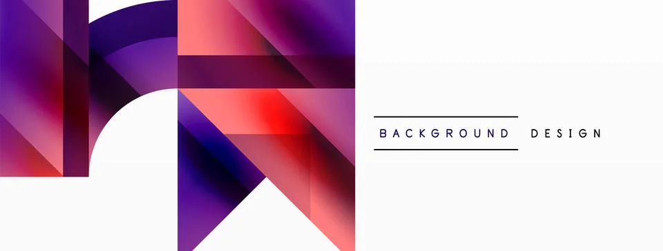 Glossy circle, square, triangle shapes minimalist geometric backdrop. Sleek 库存插图