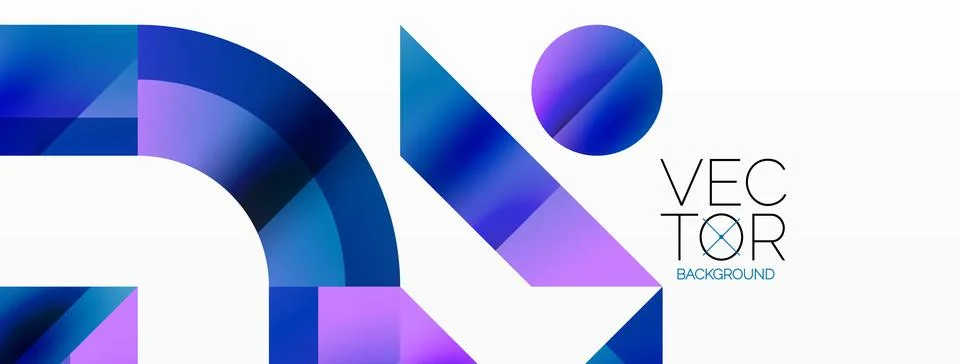 Glossy circle, square, triangle shapes minimalist geometric backdrop. Sleek イラスト素材
