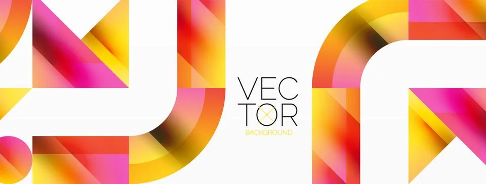Glossy circle, square, triangle shapes minimalist geometric backdrop. Sleek イラスト素材