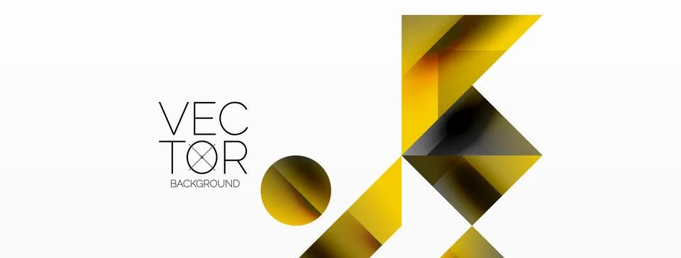 Glossy circle, square, triangle shapes minimalist geometric backdrop. Sleek イラスト素材