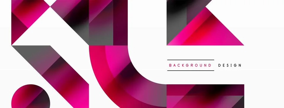 Glossy circle, square, triangle shapes minimalist geometric backdrop. Sleek 스톡 일러스트