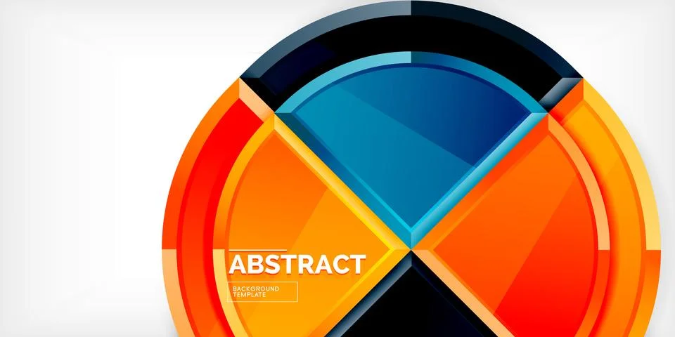 Glossy circles geometric background. Vector Illustration For Wallpaper, Banner 库存插图
