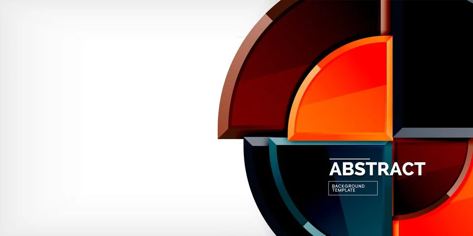 Glossy circles geometric background. Vector Illustration For Wallpaper, Banner Stock Illustration