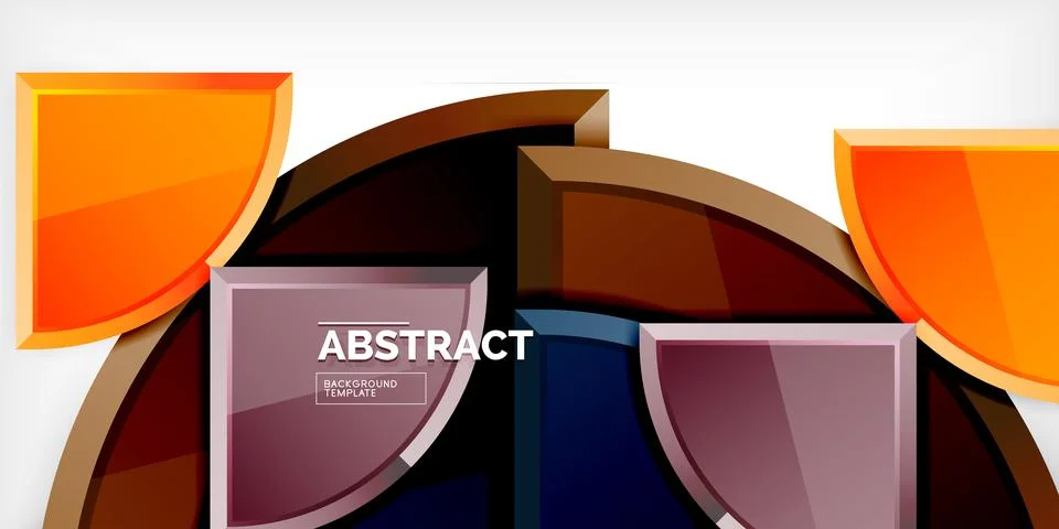 Glossy circles geometric background. Vector Illustration For Wallpaper, Banner イラスト素材