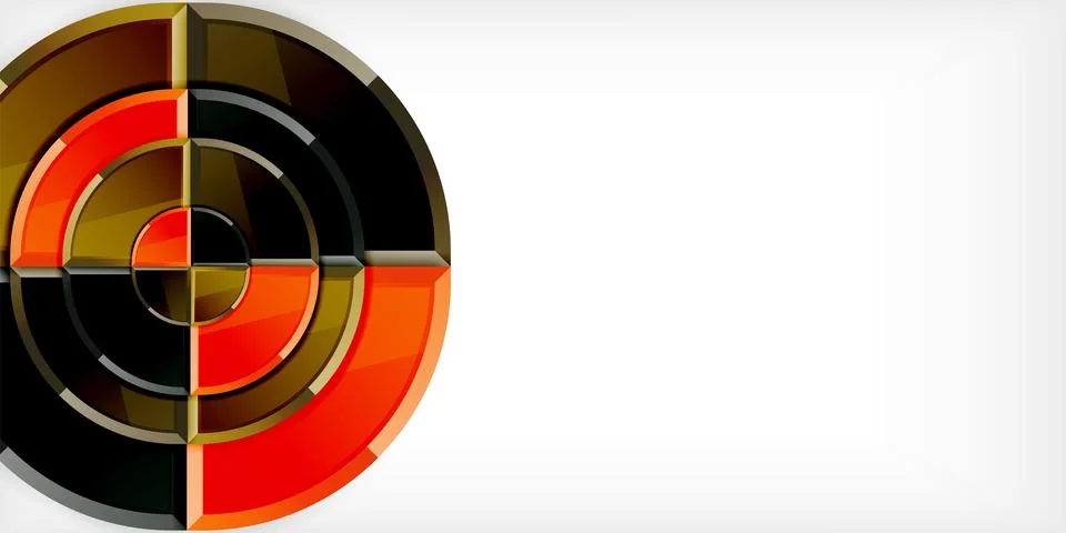 Glossy circles geometric background. Vector Illustration For Wallpaper, Banner イラスト素材