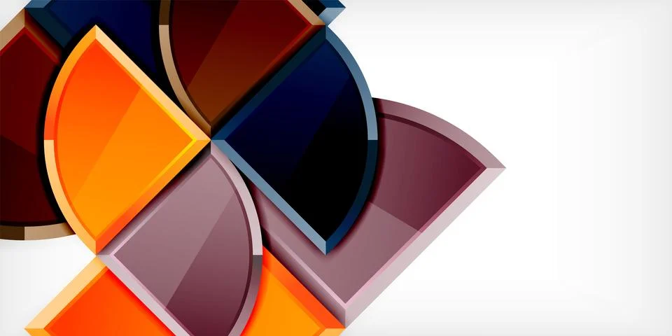 Glossy circles geometric background. Vector Illustration For Wallpaper, Banner Stock Illustration